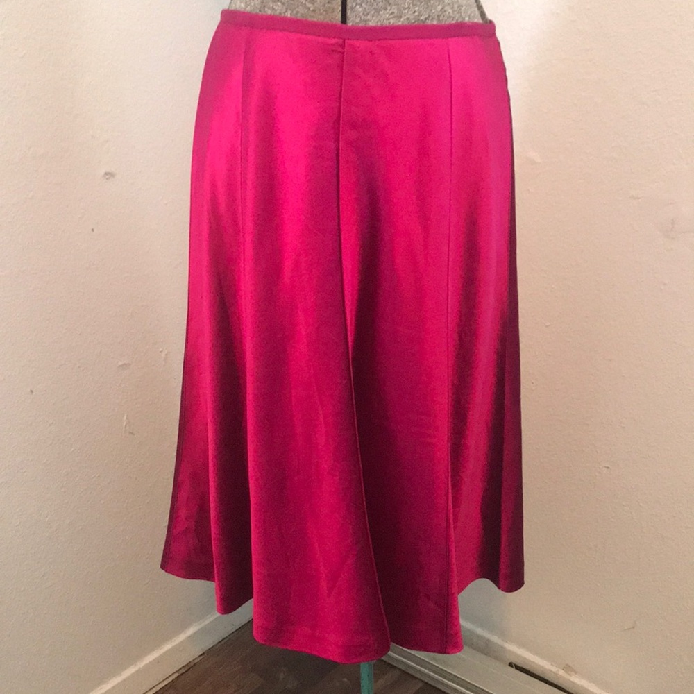 ANN TAYLOR Fuchsia/Pink Silk Skirt